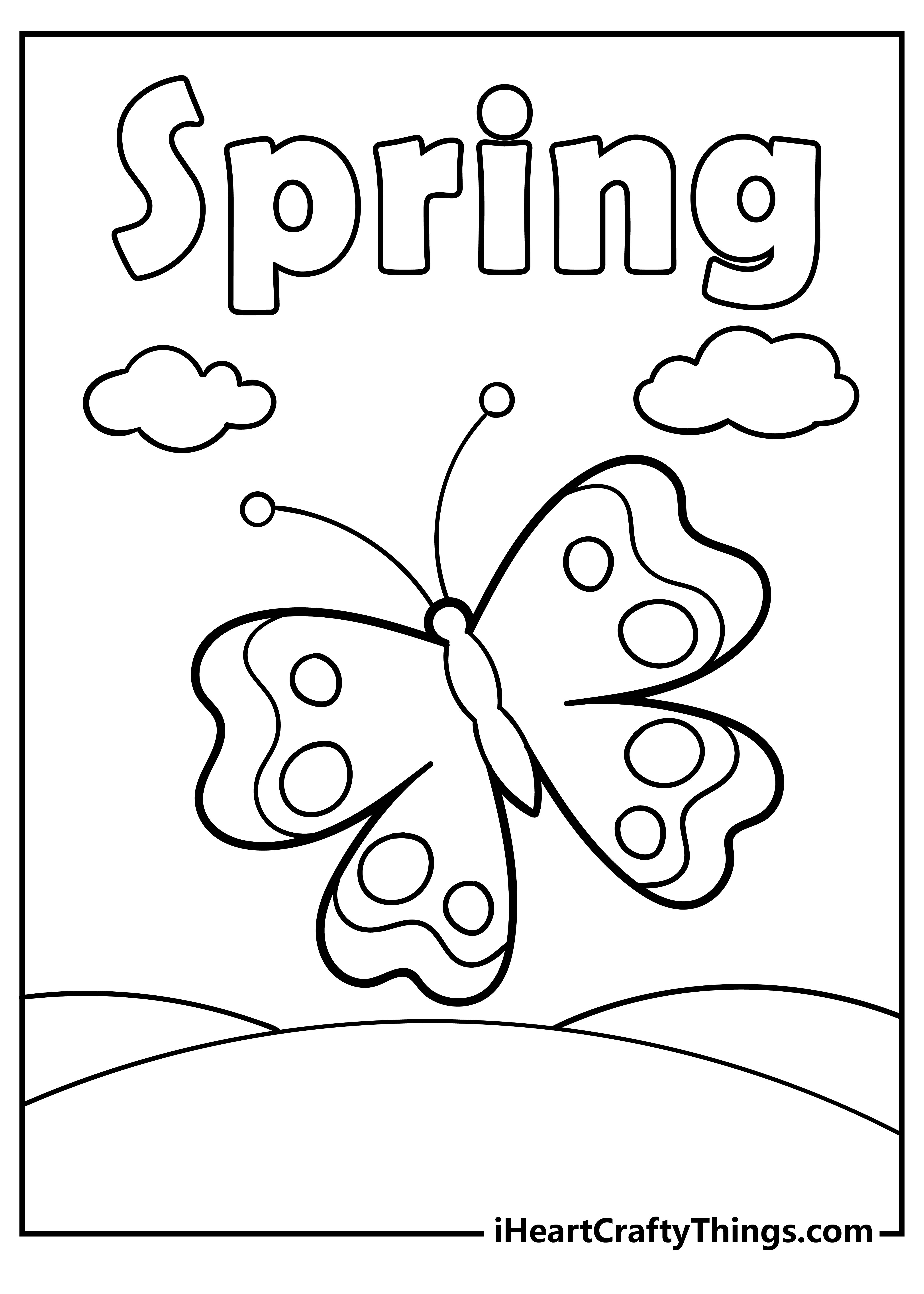 Spring Coloring Pages for preschoolers free printable