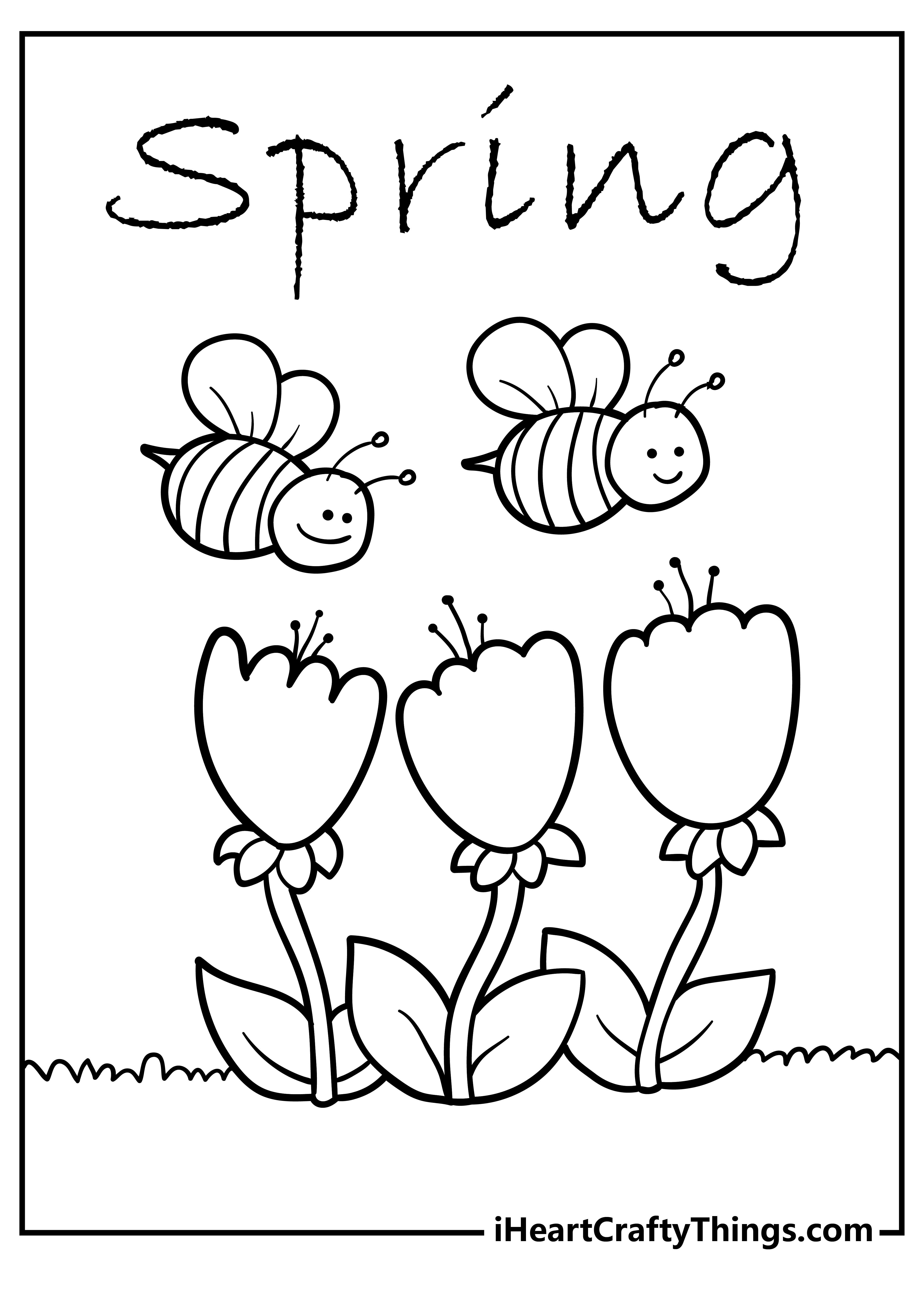 Spring Coloring Book free printable