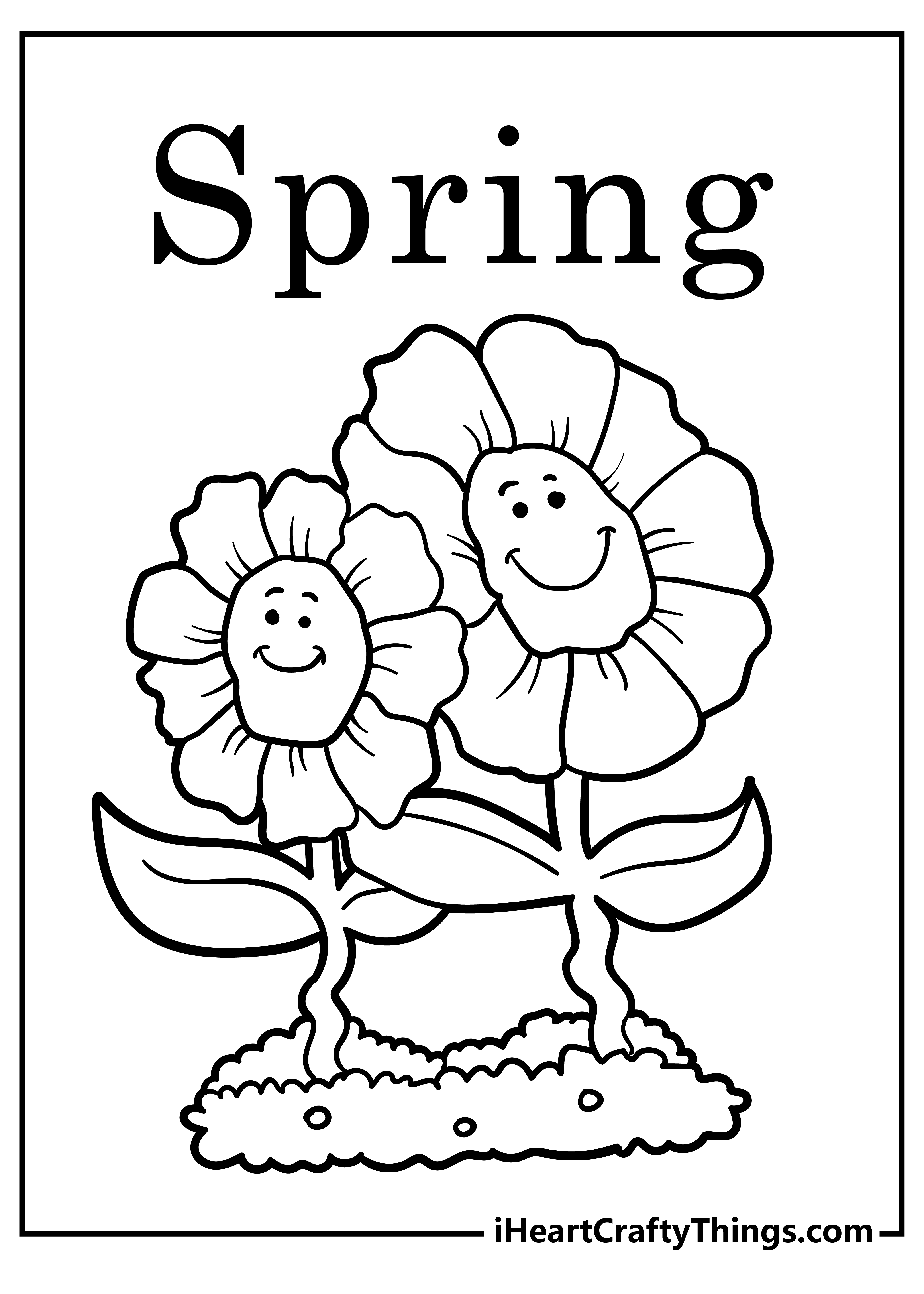 Spring Coloring Book for adults free download