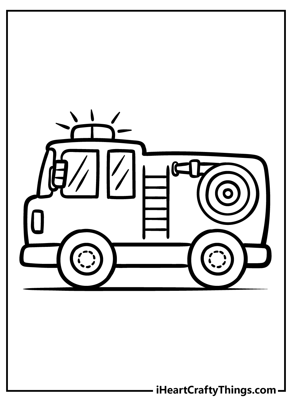 Fire Truck Coloring Pages for kids free download