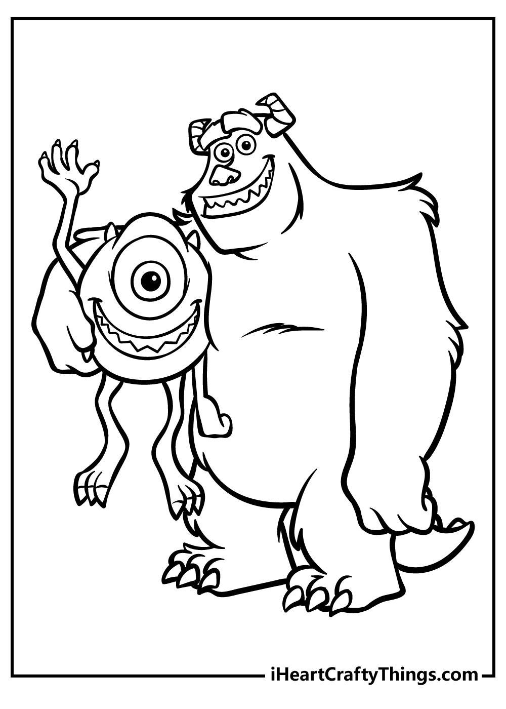 Mike And Sulley Coloring Pages