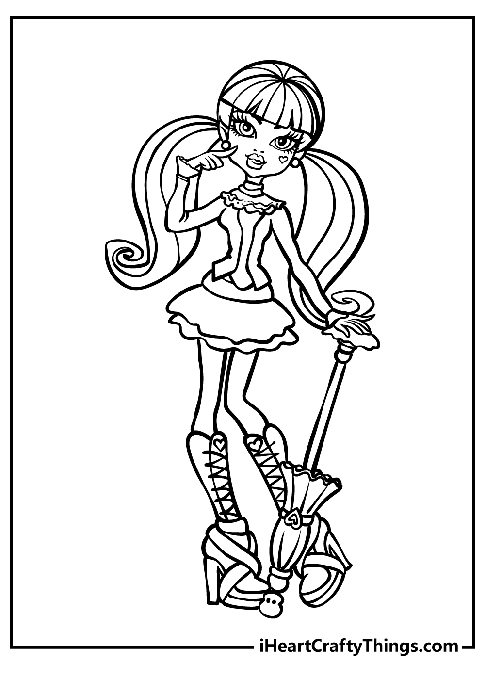 monster high characters and pets coloring pages