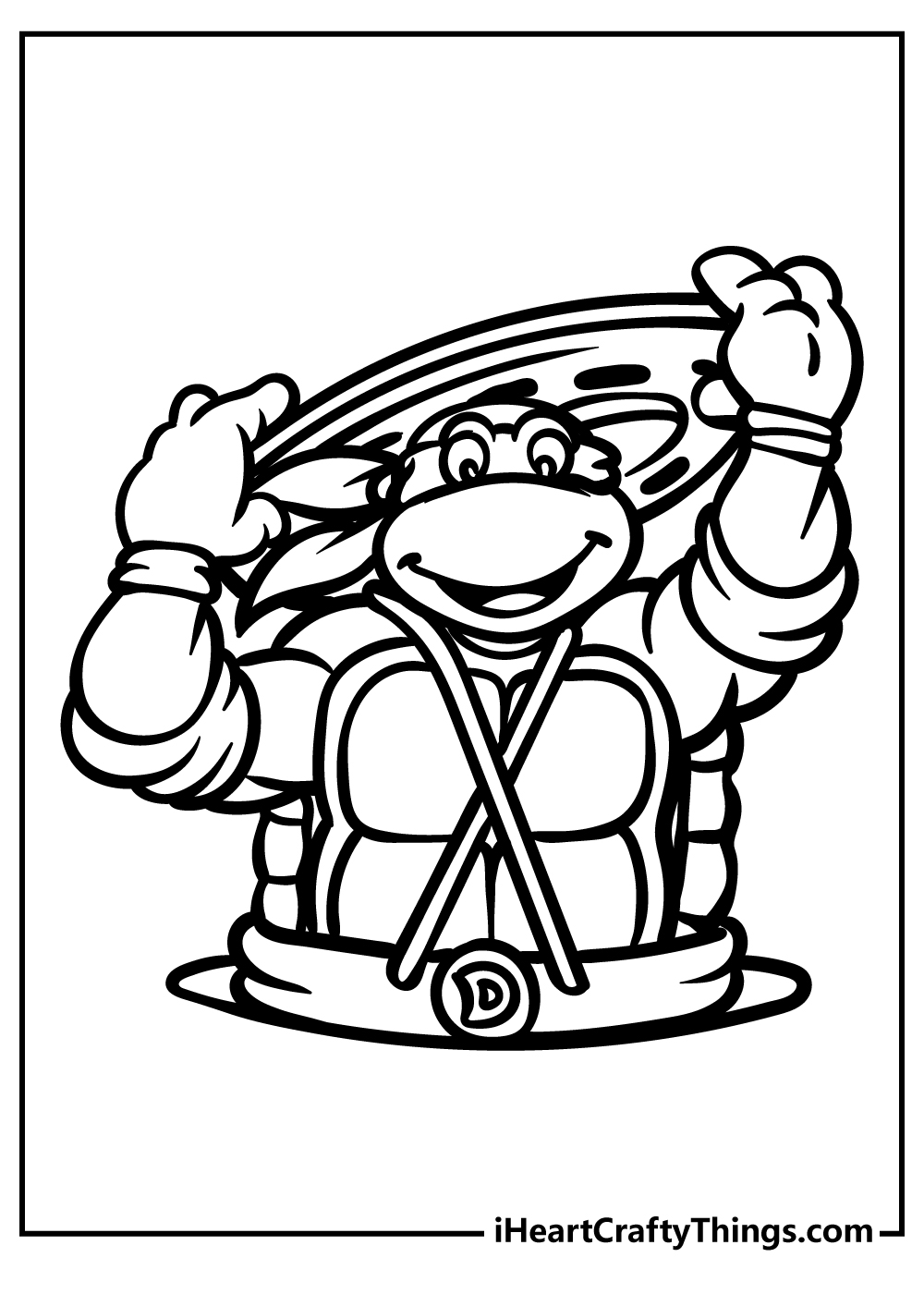 Ninja Turtles Coloring Pages for kids free download