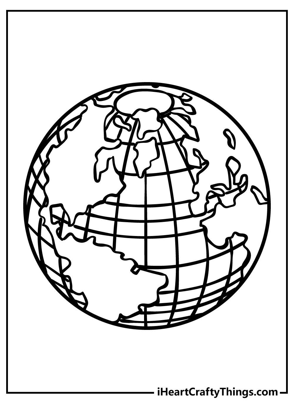 Earth Easy Coloring Pages