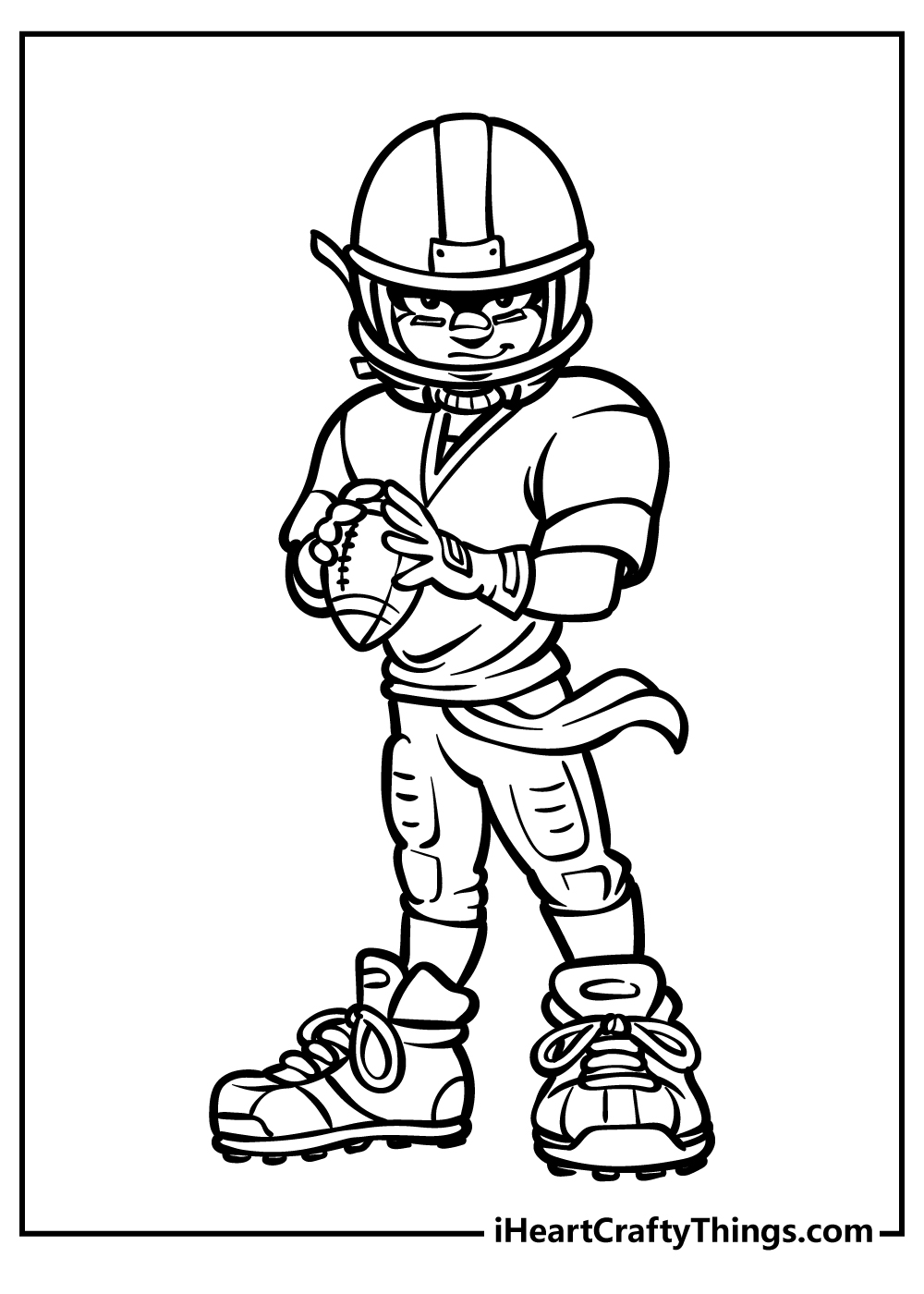 Football Easy Coloring Pages
