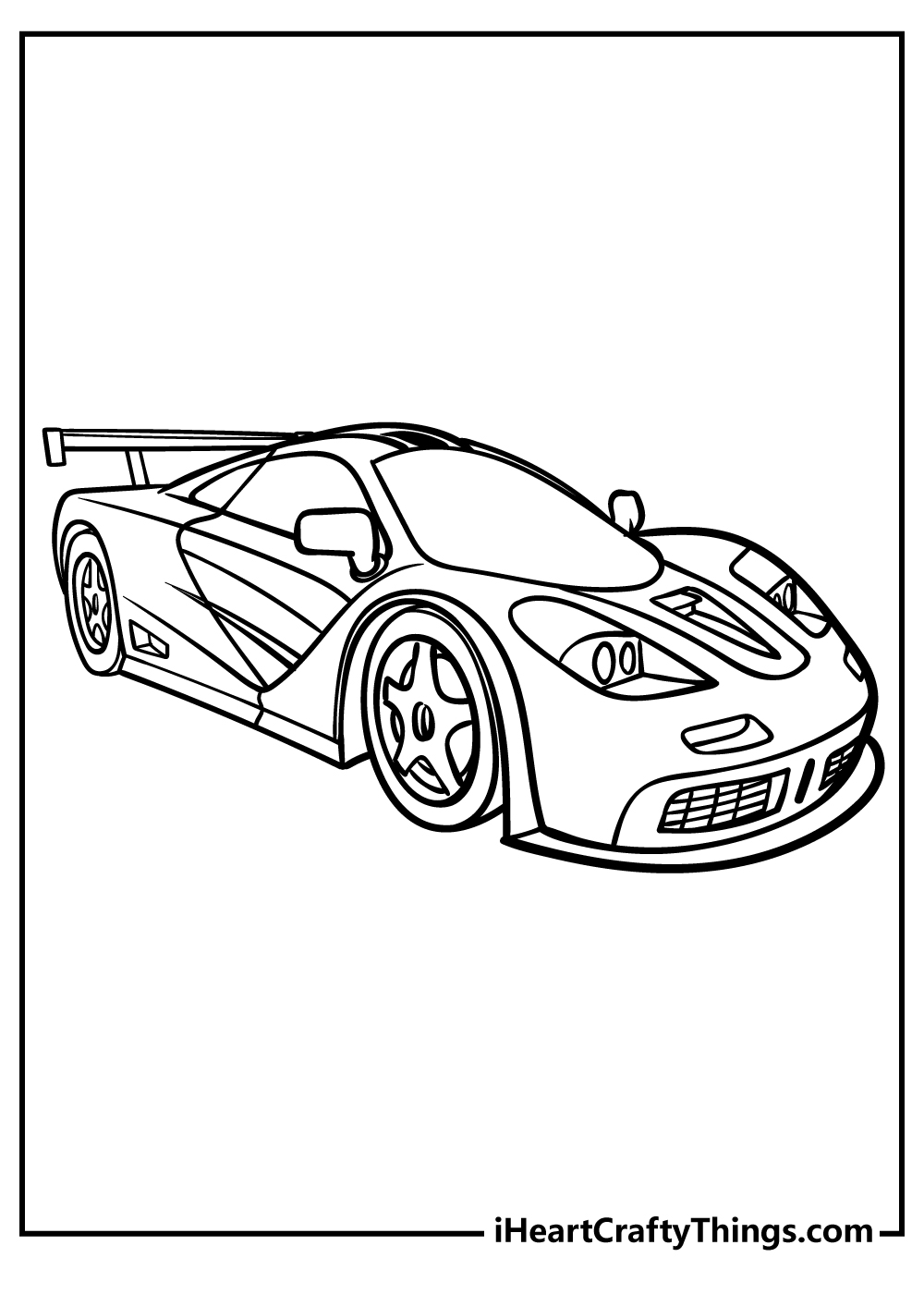 Race Car Easy Coloring Pages