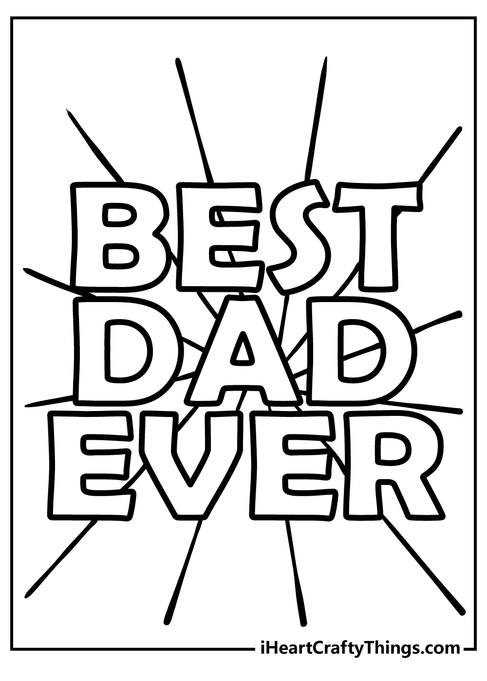 Best Dad Ever coloring page for Father's Day