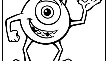 Mike Wazowski Coloring Page