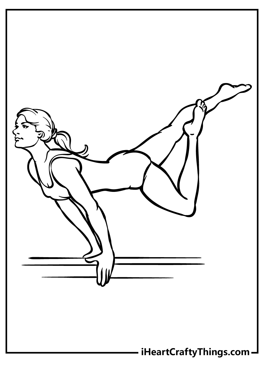 Gymnastics Coloring Book for kids free printable