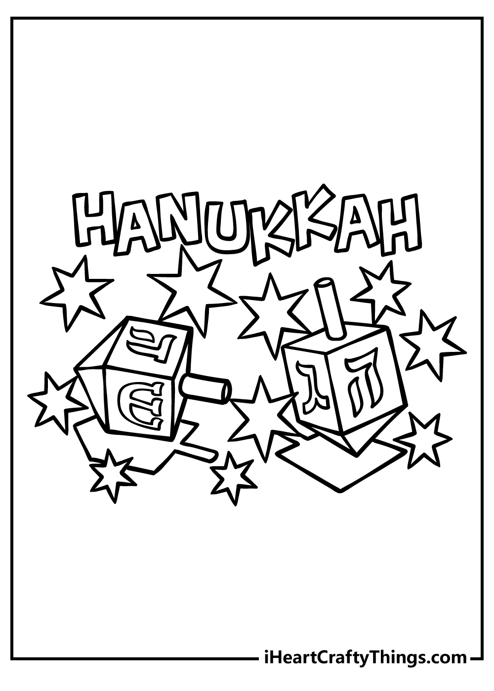 Hanukkah Coloring Book for kids free printable