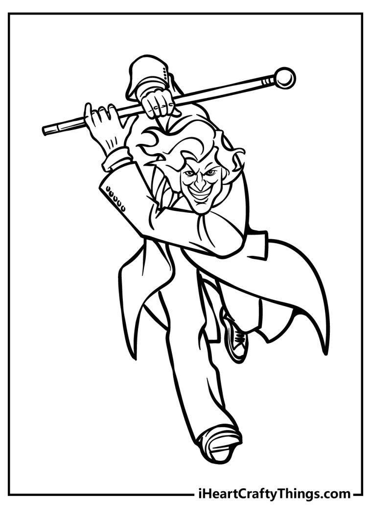 Joker Coloring Pages (100% Free Printables)