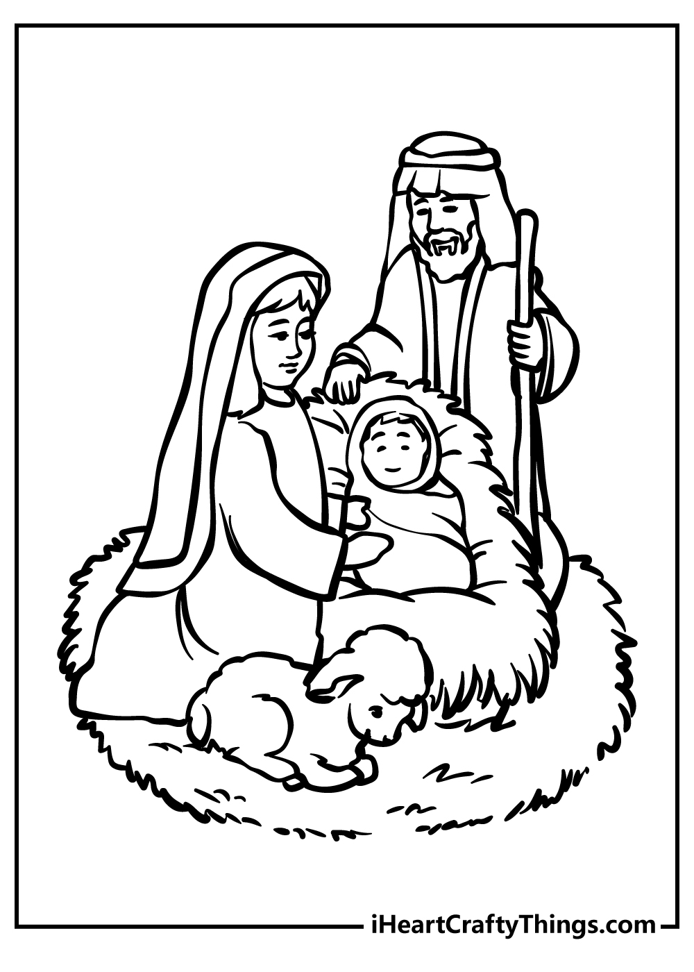 coloring pages of the birth of jesus