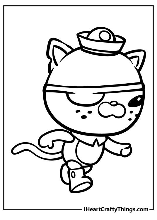Octonauts-themed picture for pre-schoolers featuring mysterious pirate cat Kwazii