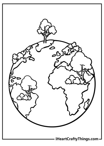 Earth Coloring Pages (100% Free Printables)