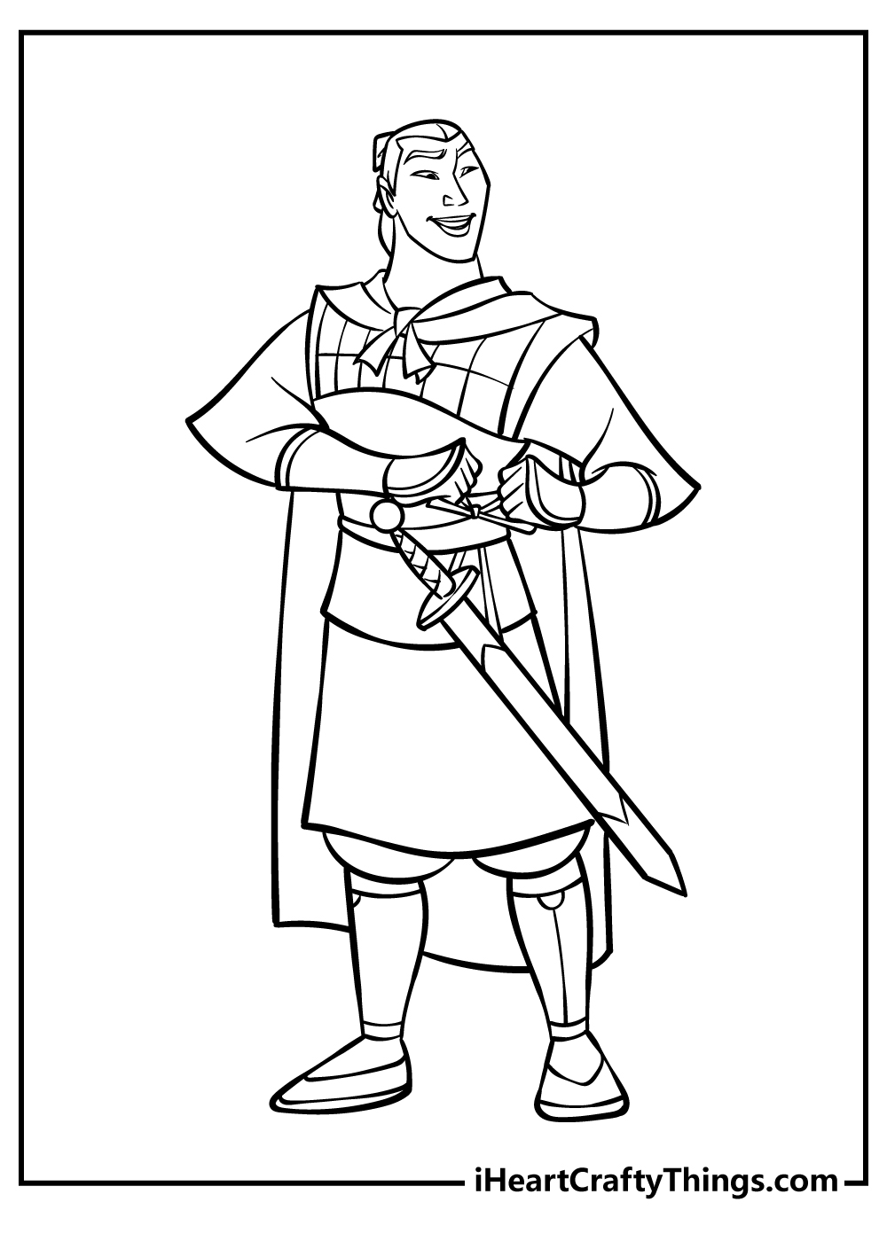Mulan Easy Coloring Pages