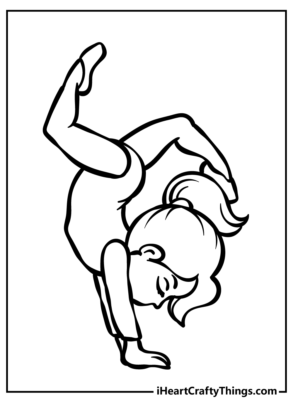 Gymnastics Coloring Book for kids free printable