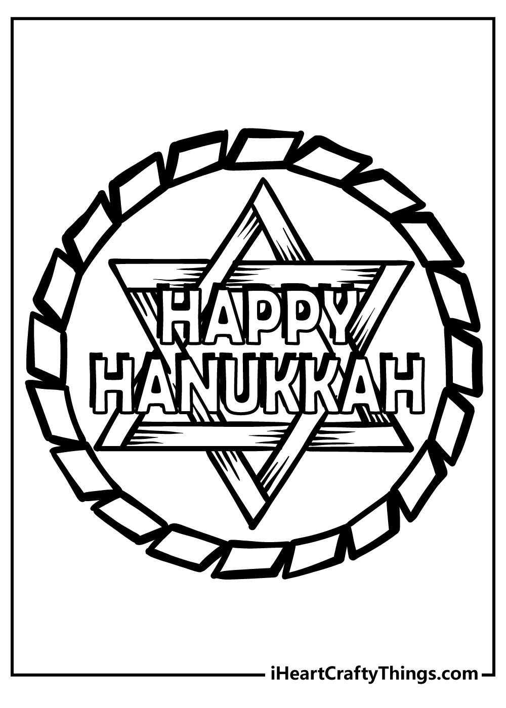 Hanukkah Coloring Book for kids free printable