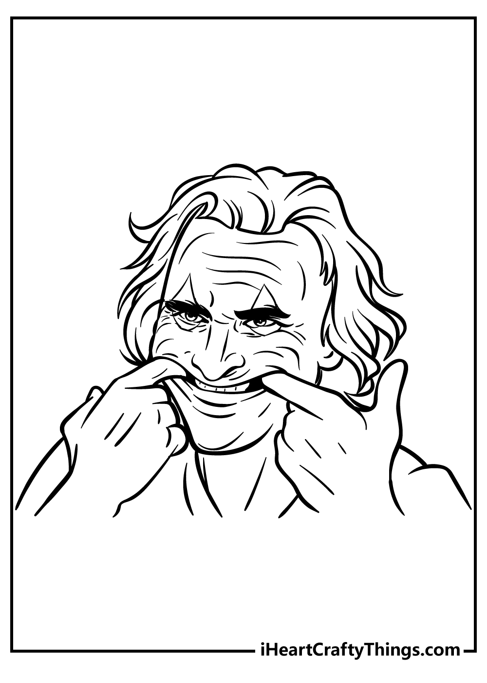 Joker Coloring Book for kids free printable