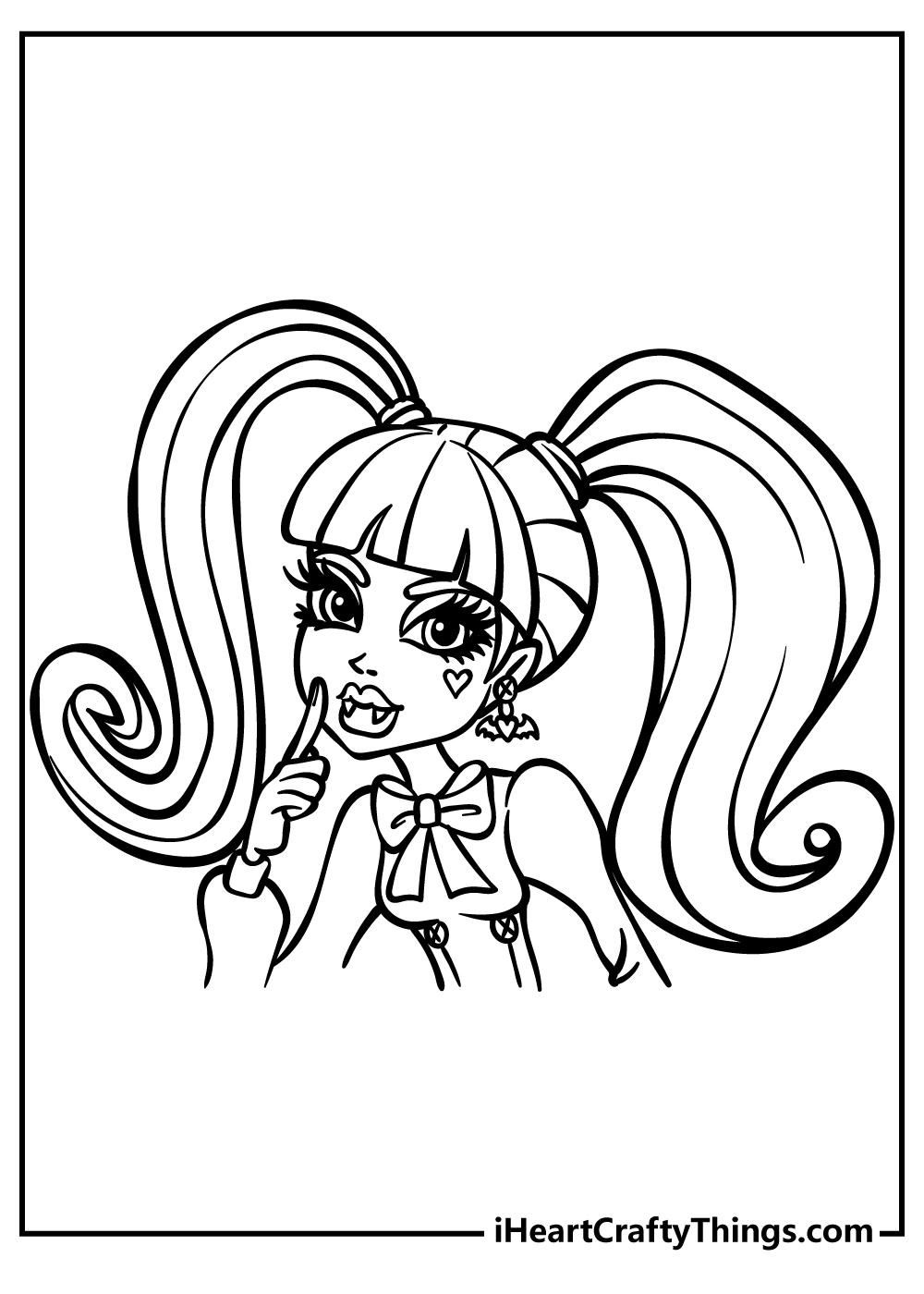 Monster High Coloring Book for kids free printable