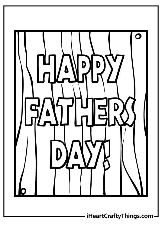 Wooden sign Father
