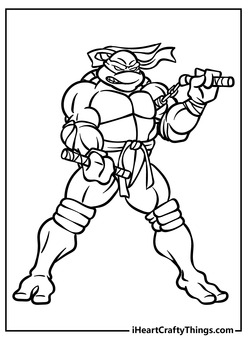 Ninja Turtles Coloring Pages for adults free printable
