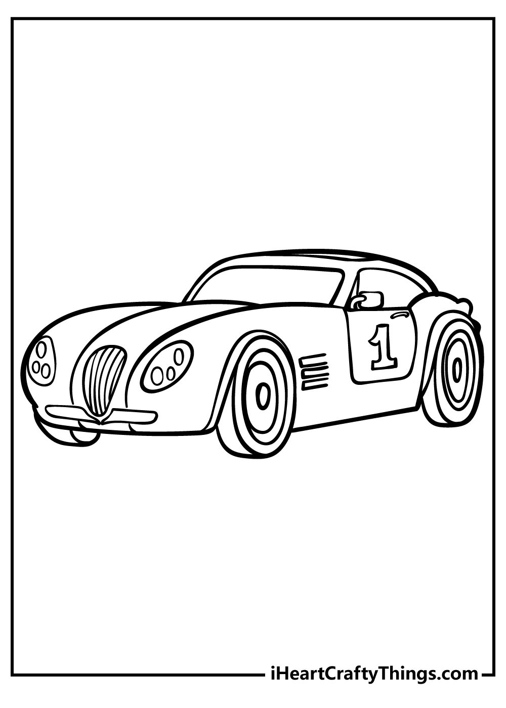 race car coloring pages side view