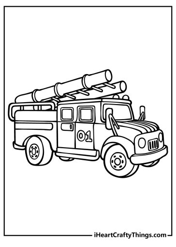 Printable Fire Truck Coloring Pages (Updated 2023)