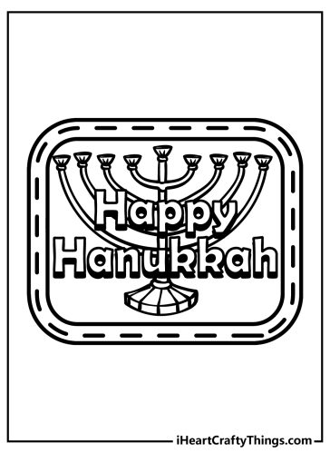 Hanukkah Coloring Pages (100% Free Printables)