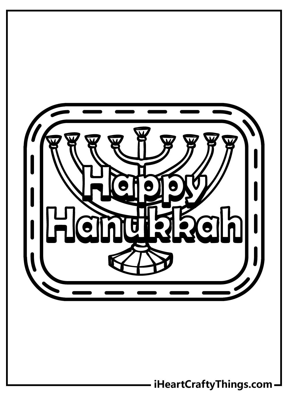 Hanukkah Coloring Sheet for children free download