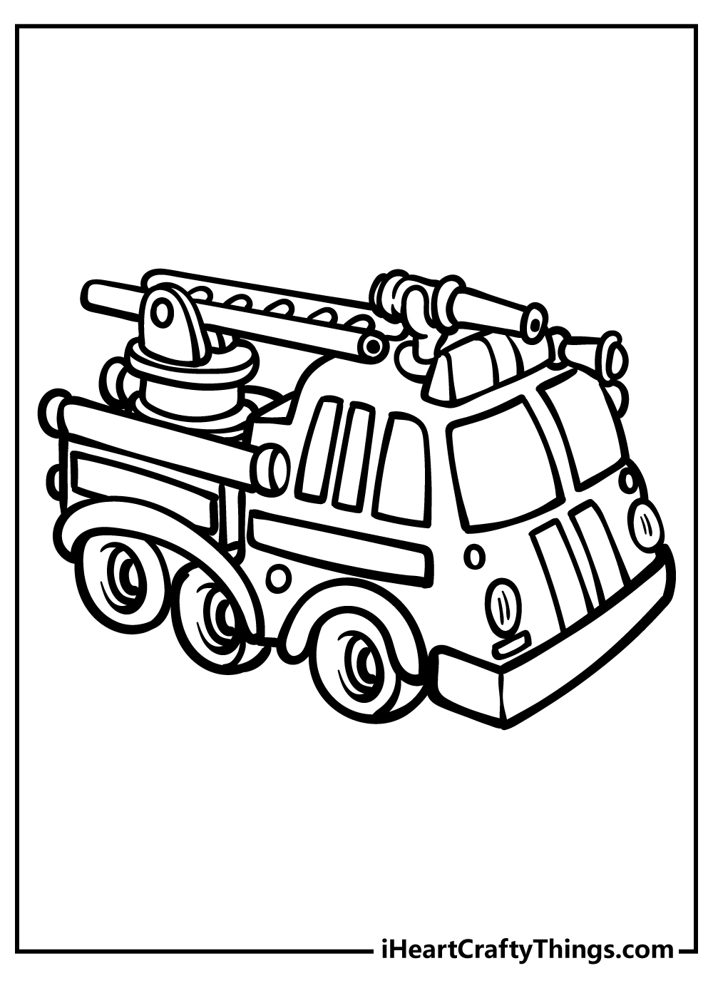 Fire Truck Coloring Pages for preschoolers free printable