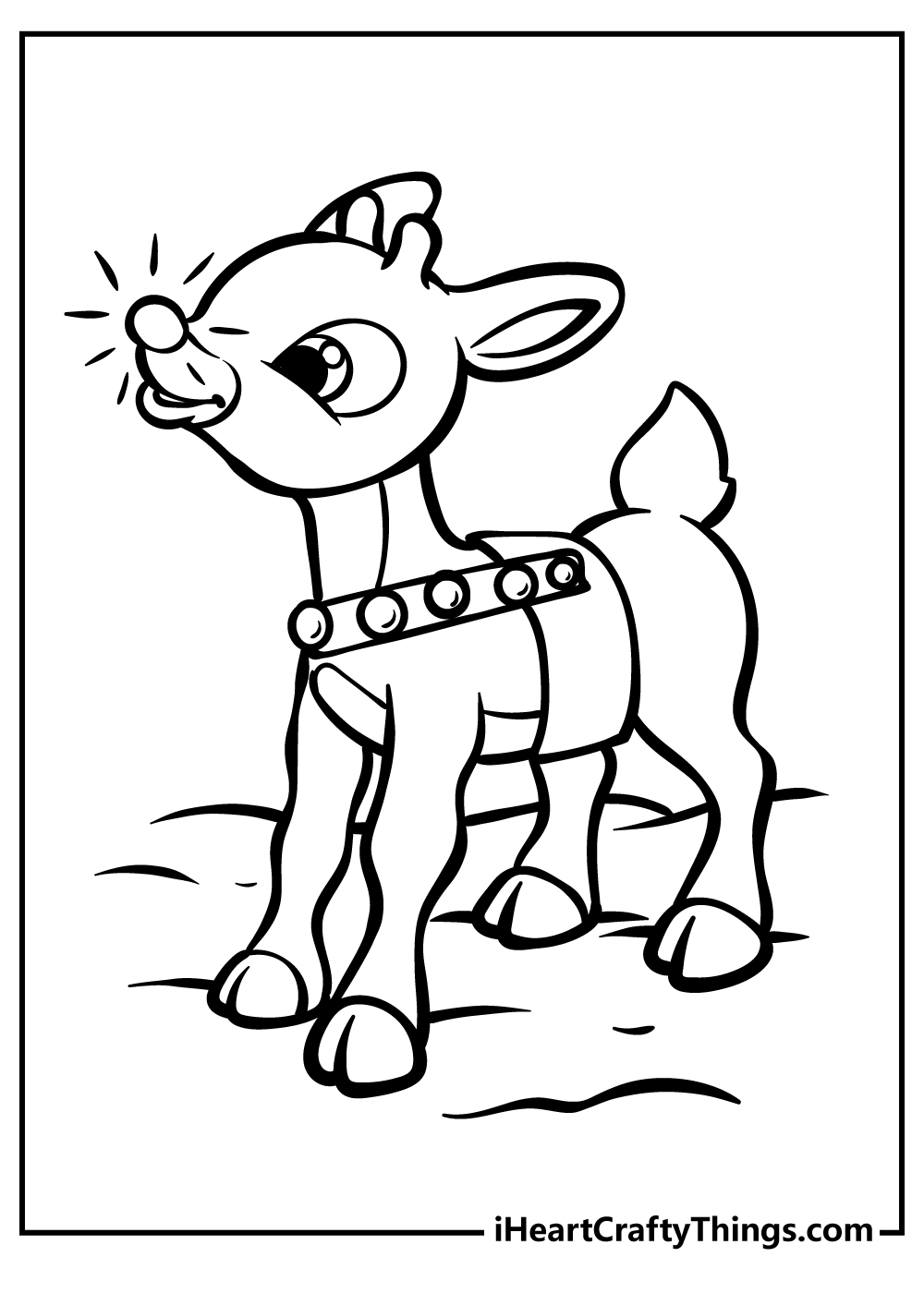 Rudolph Coloring Pages for kids free download