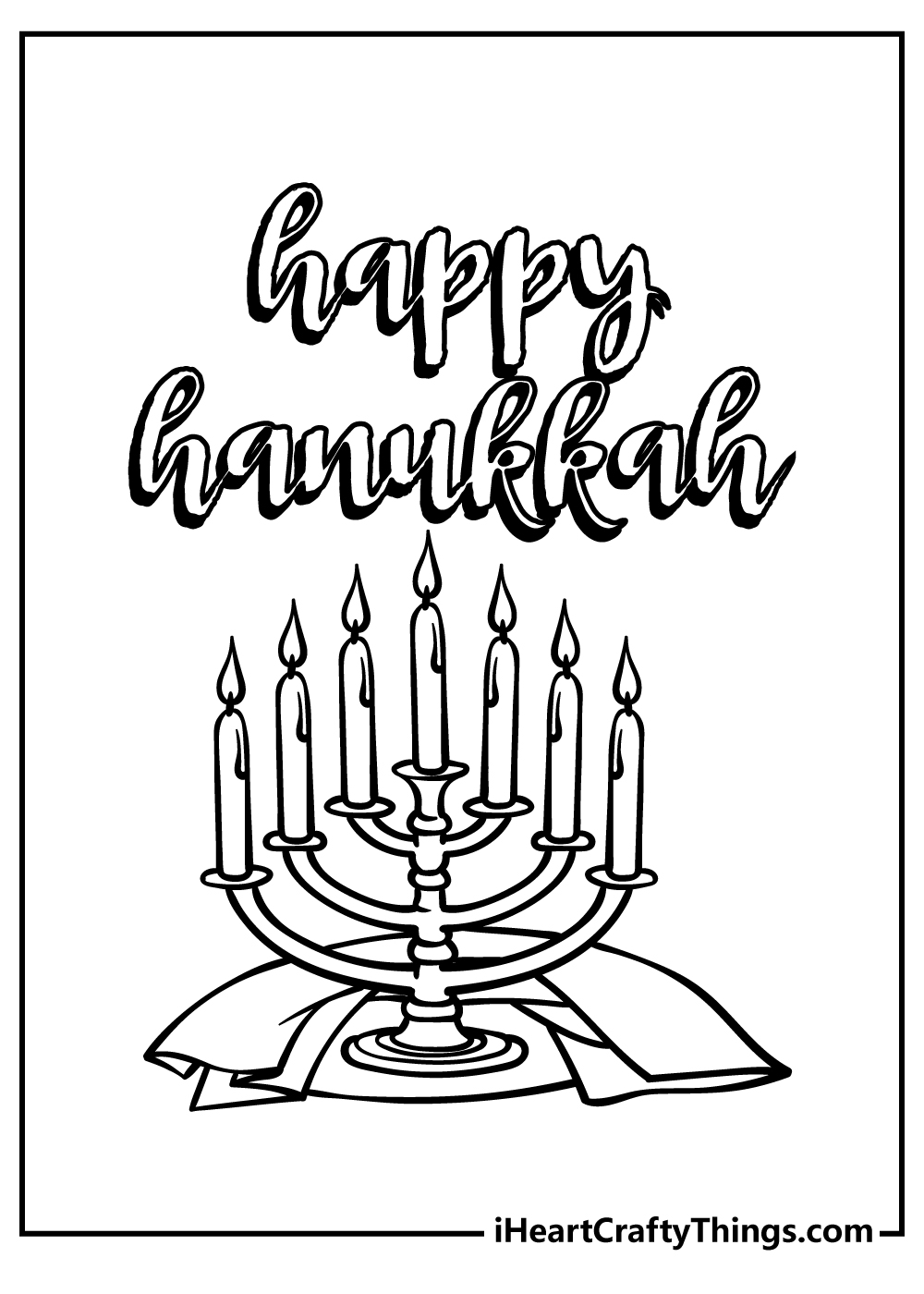 Hanukkah Coloring Sheet for children free download