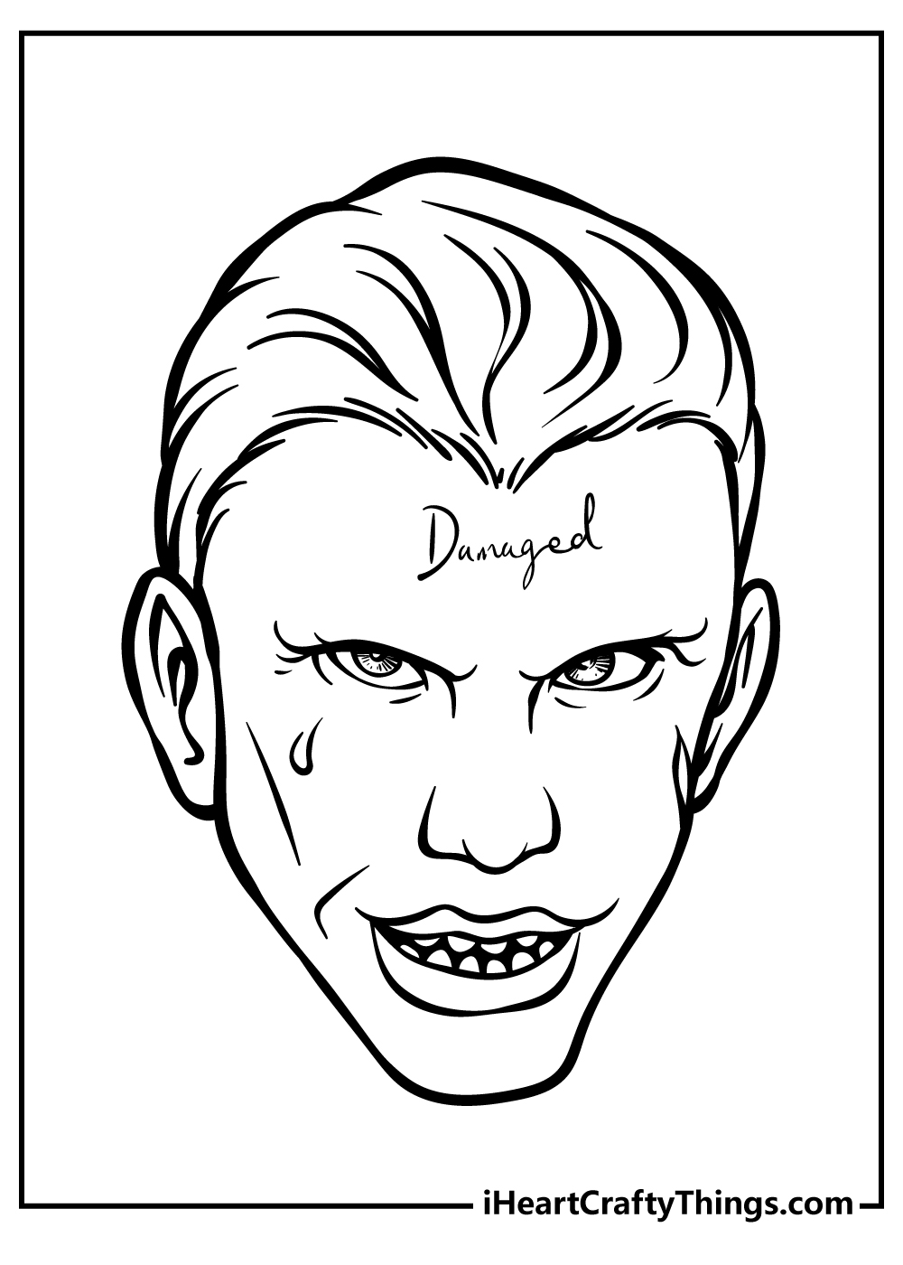 Joker Coloring Sheet for children free download