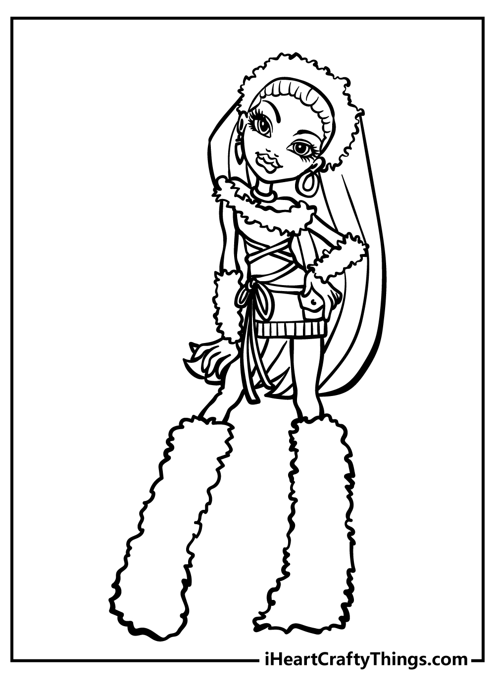 Monster High Coloring Sheet for children free download