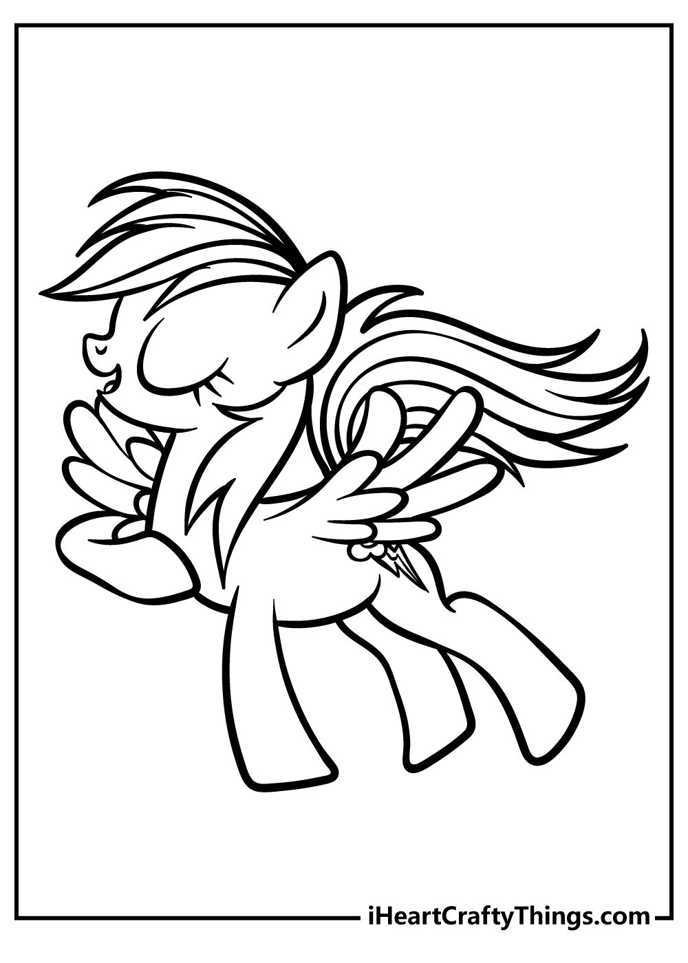 Rainbow Dash Coloring Original Sheet for children free download