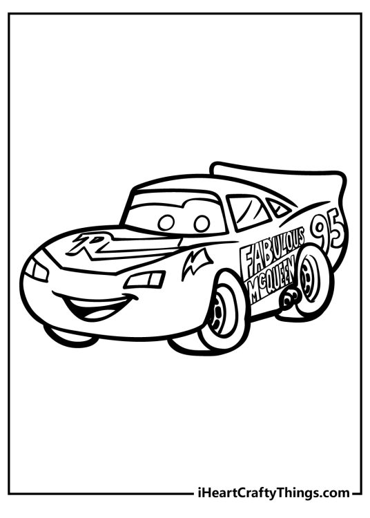 Lightning McQueen Coloring Pages (100% Free Printables)