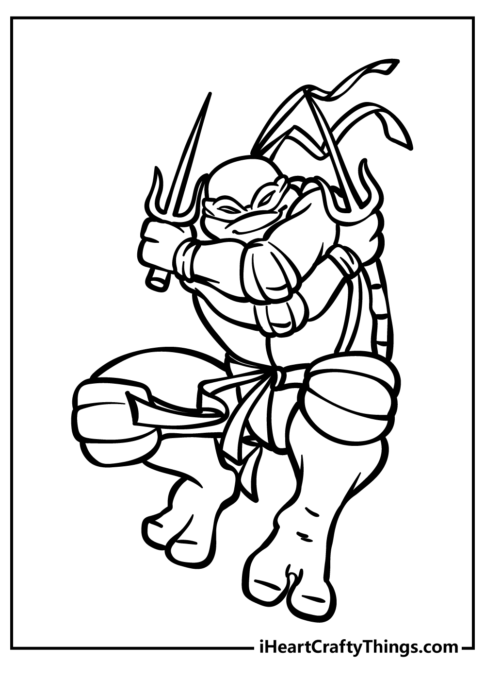 Ninja Turtles Coloring Pages for preschoolers free printable