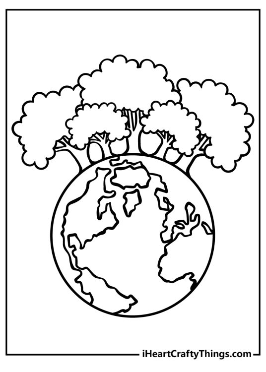 Earth coloring pages