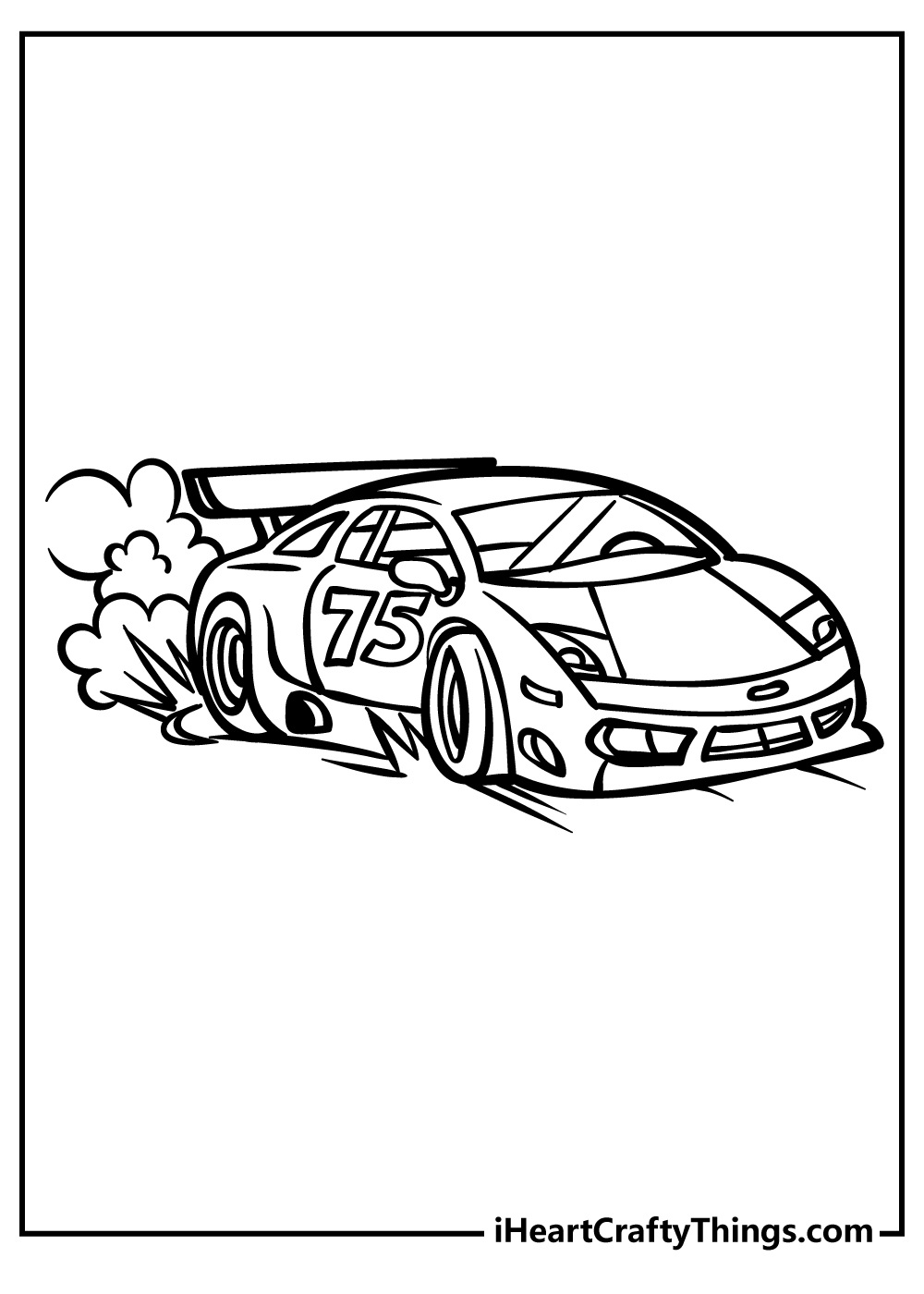 race car coloring pages