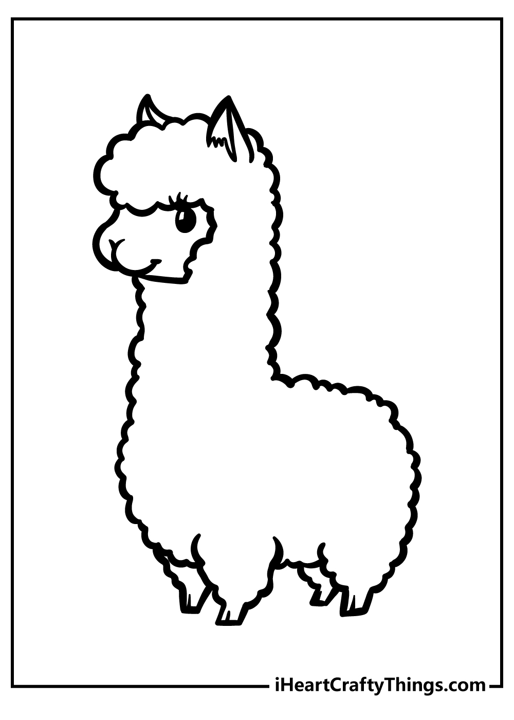 llama Coloring Pages for adults free printable