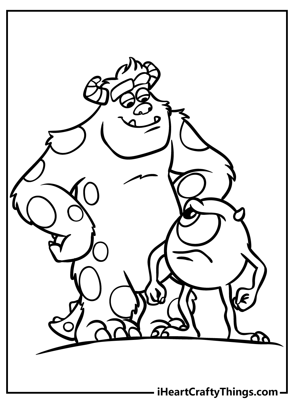 monsters inc coloring book pages