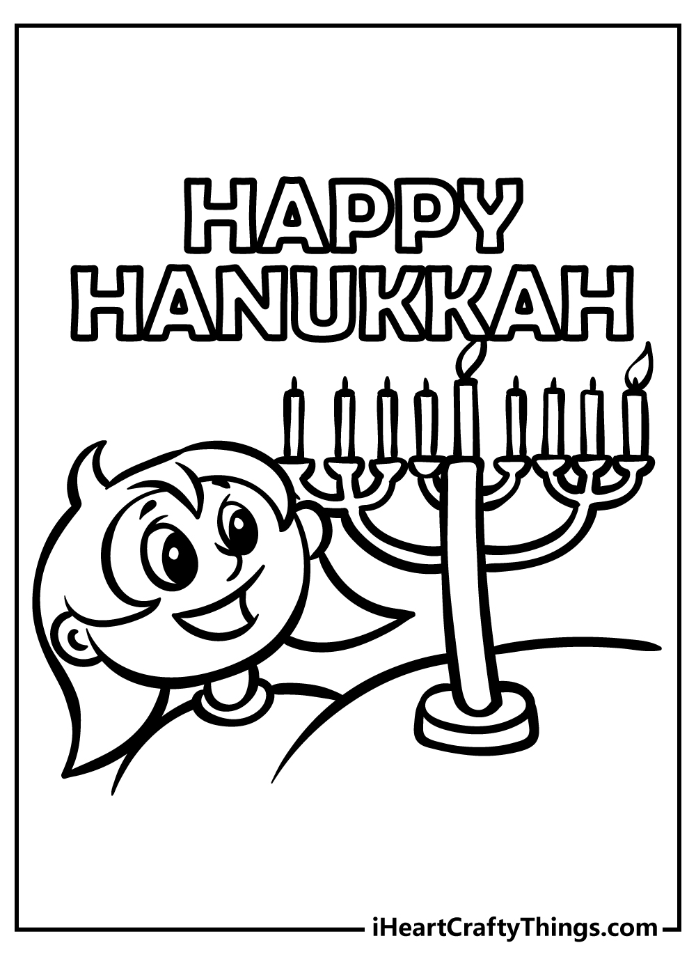 Hanukkah Coloring Pages for kids free download