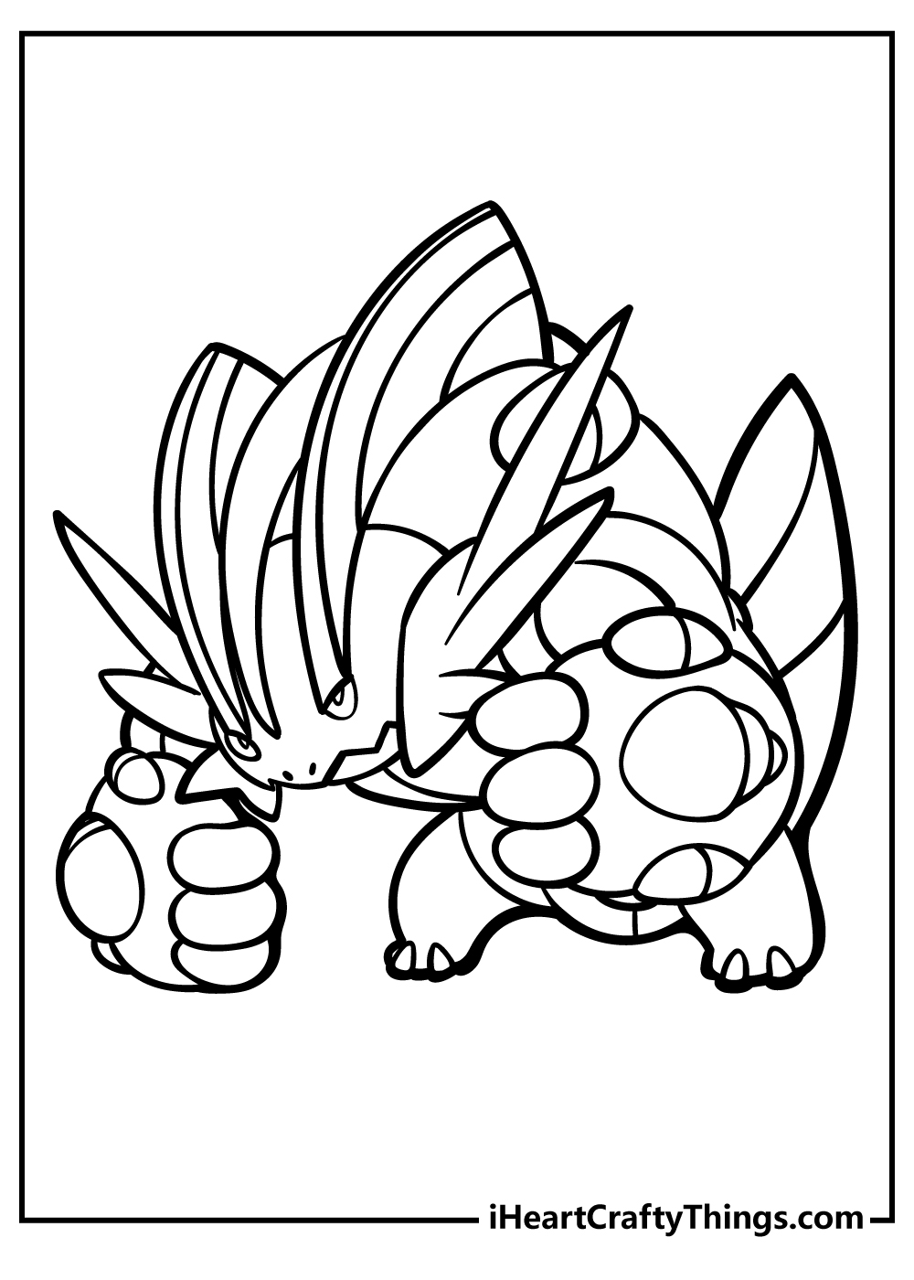 mega swampert coloring pages