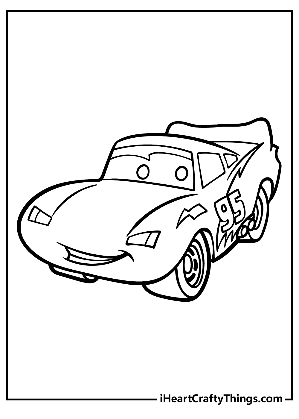 Lightning McQueen Coloring Pages for adults free printable