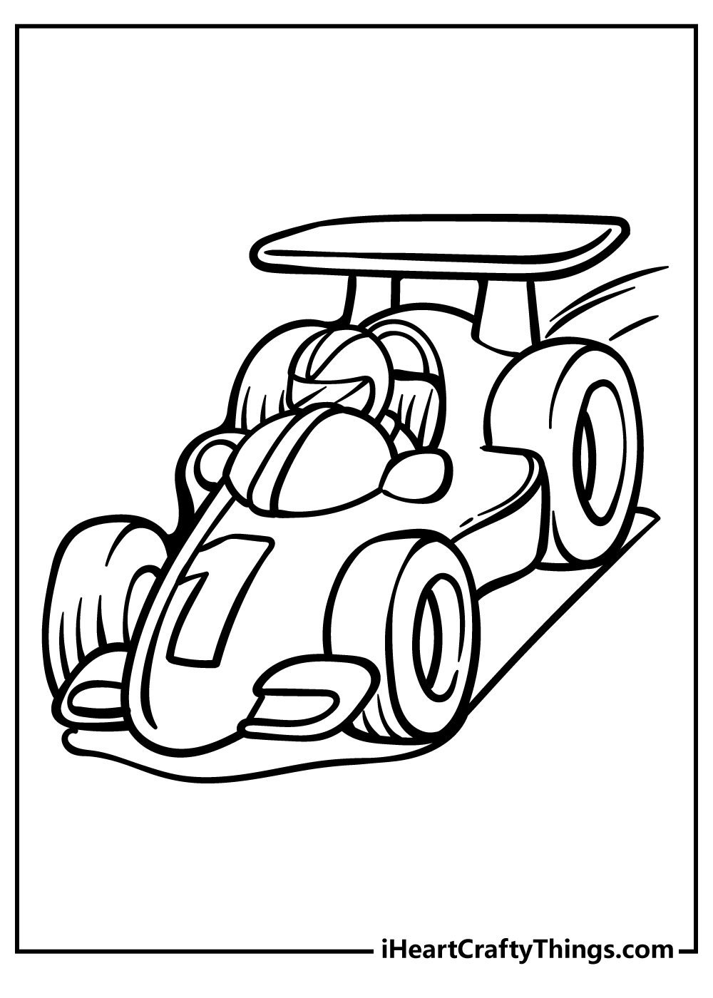 Race Car Coloring Pages for adults free printable