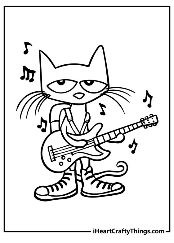 Pete The Cat Coloring Pages (100% Free Printables)