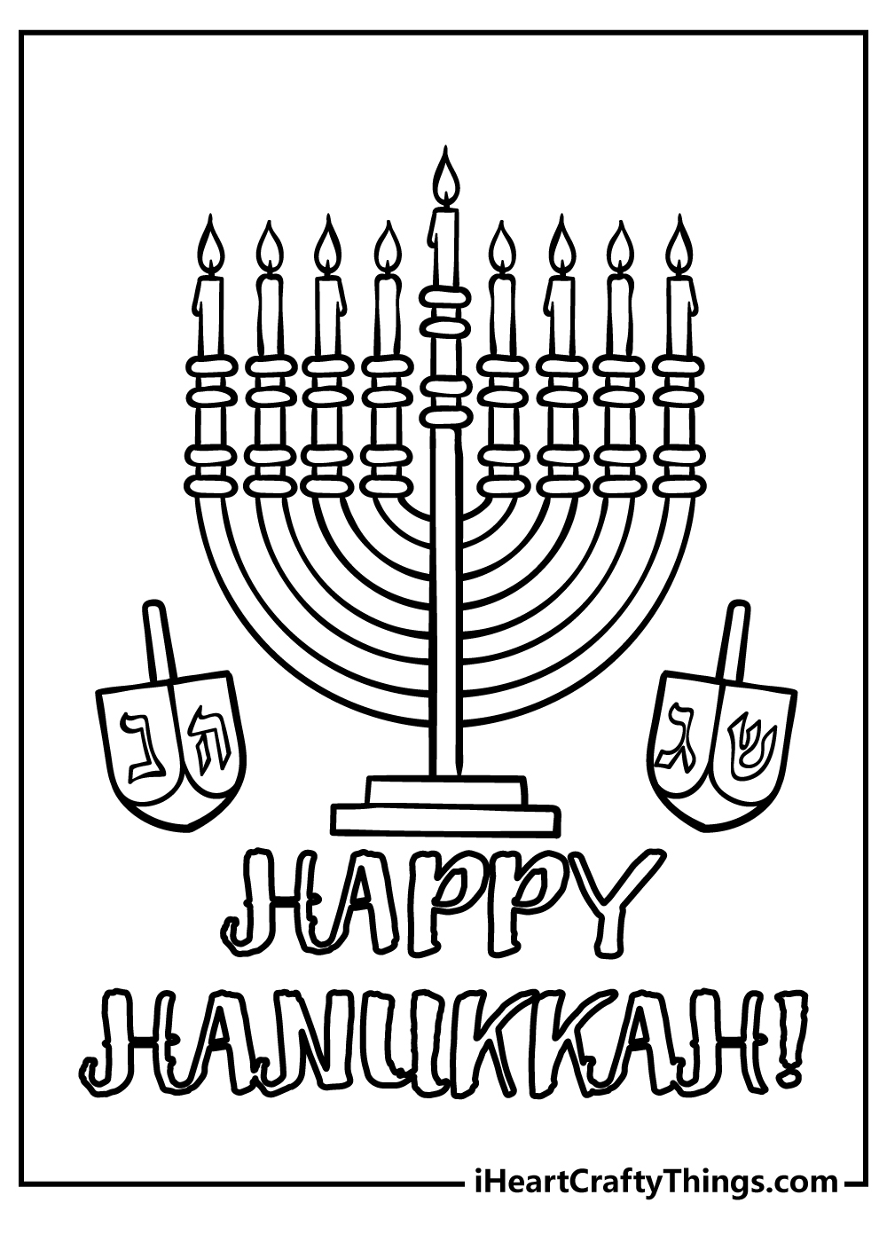 Hanukkah Coloring Pages for adults free printable