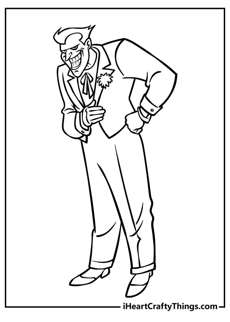 20 Joker Coloring Pages (100% Free Printables)