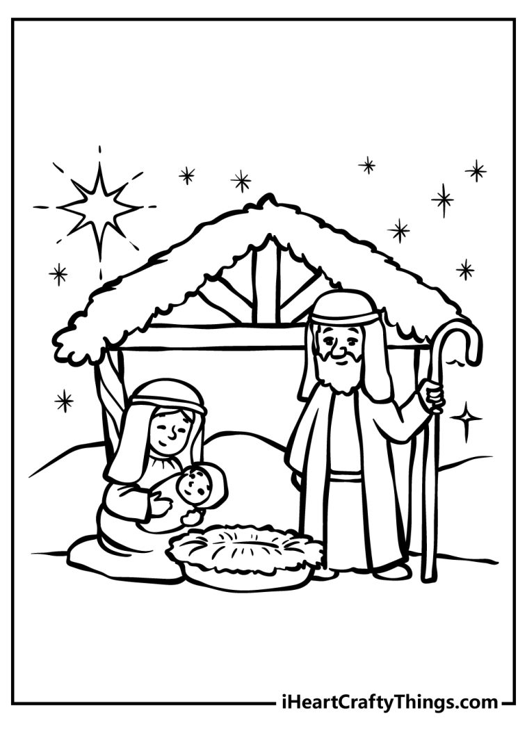 Nativity Coloring Pages Free Printables