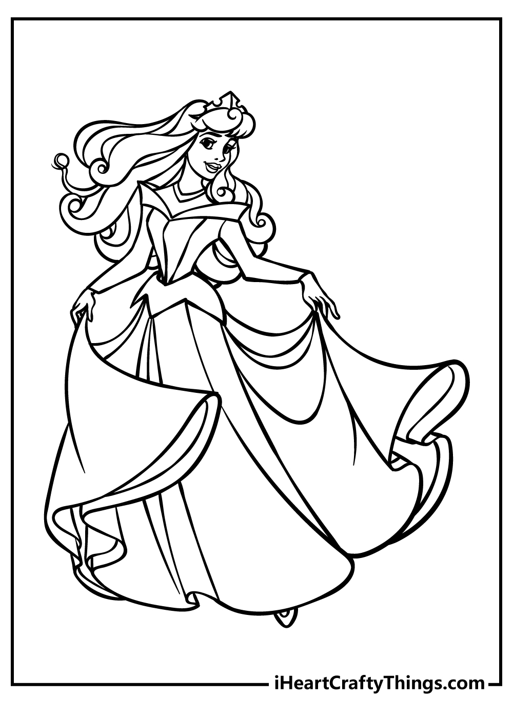 princess aurora drawing colored